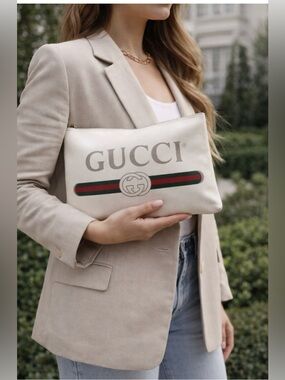 Gucci Sherry Line Leather Clutch